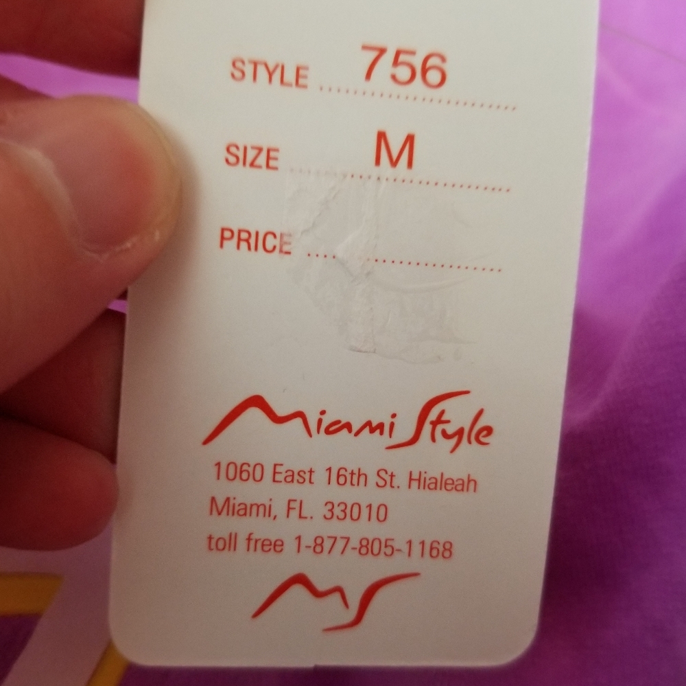 MIAMI STYLE DAYTONA BEACH FLORIDA FLORAL GRAPHIC PRINT LAVENDER SWEATSHIRT M NWT - Picture 12 of 12
